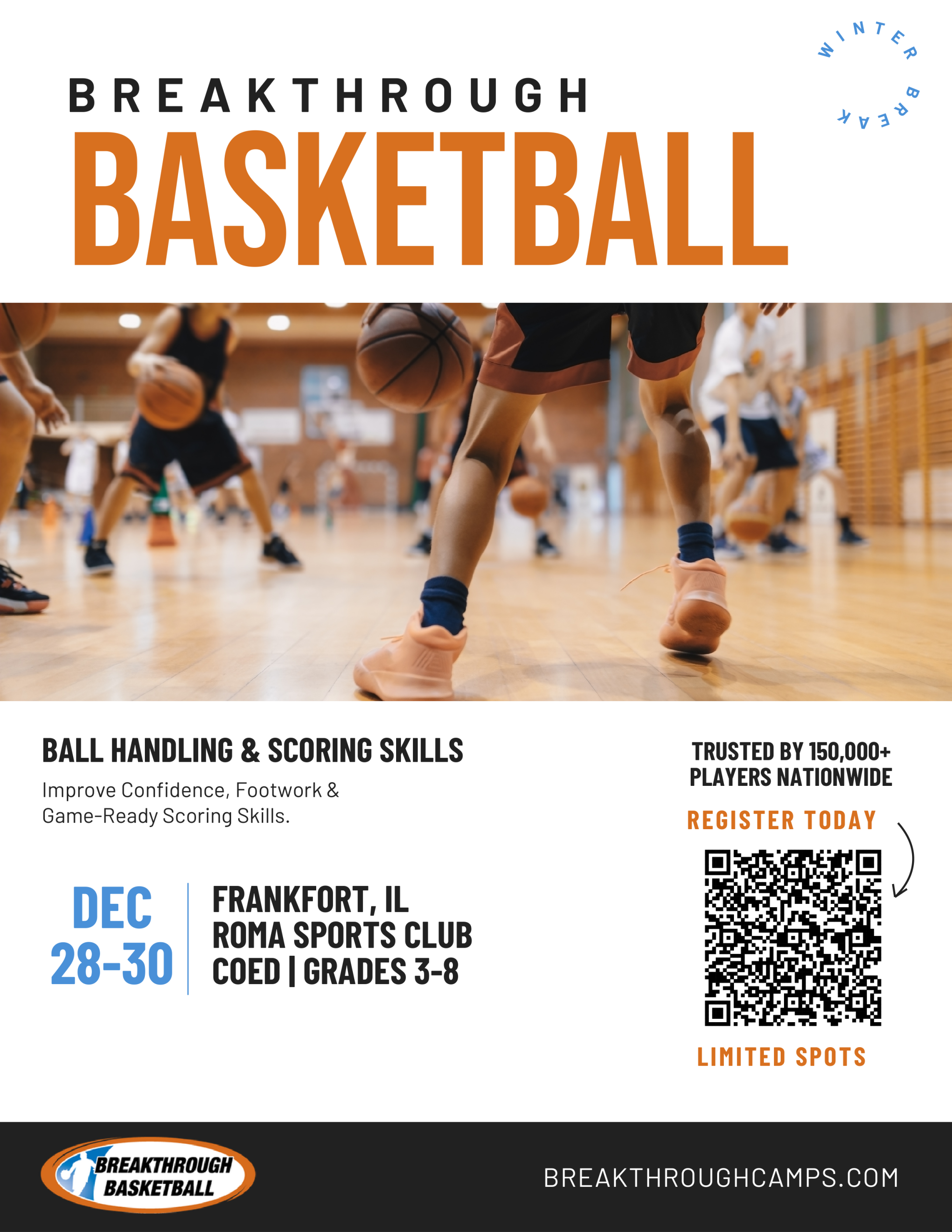 Breakthrough Basketball Camp flyer